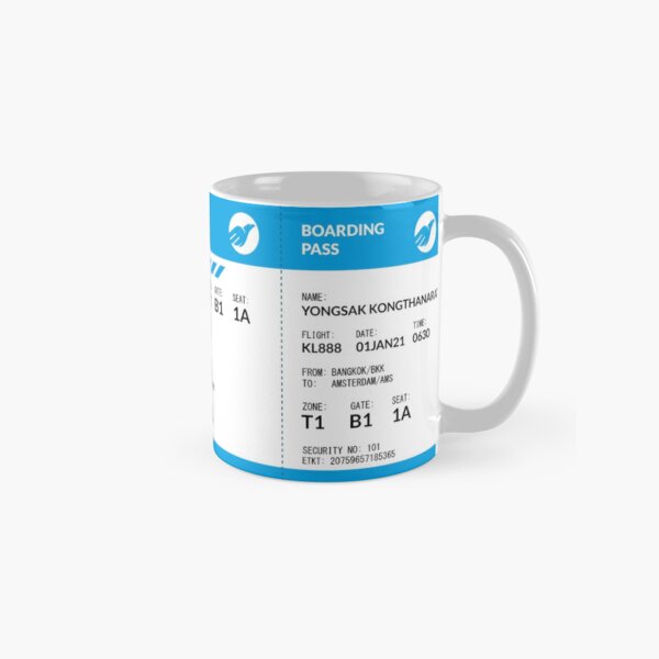 Boarding Pass 4000x1660 KL8 Classic Mug