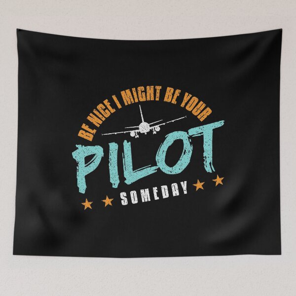 Item preview, Be Nice I Might Be Your Pilot Someday Navigation Fly Plane Airplanes Aviation Flying Captain Airport Airplane Tops designed and sold by shirti.