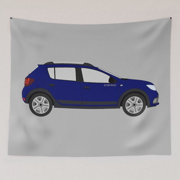 Item preview, Dacia Sandero Stepway Blue Car 'Krystal' designed and sold by RedBubbleBath.