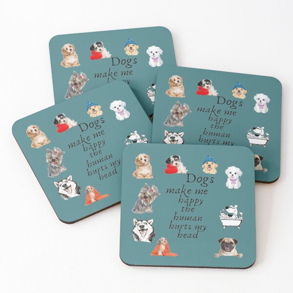 Item preview, Dogs Make Me Happy Humans Make My Head Hurt designed and sold by LumeLush.
