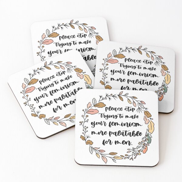 Item preview, Please Stop Trying to Make Your Feminism More Palatable for Men (flowery) designed and sold by piperdooley.