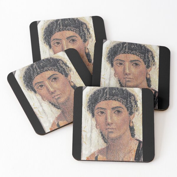 Item preview, Fayum mummy portrait ancient Egypt woman designed and sold by The-Roman-Lady.