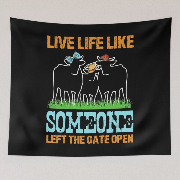 Item preview, Live Life Like Someone Left The Gate Open Cow Lives Matter Farming Save Cows Herd Livestock Farm Farmer Awareness designed and sold by shirti.