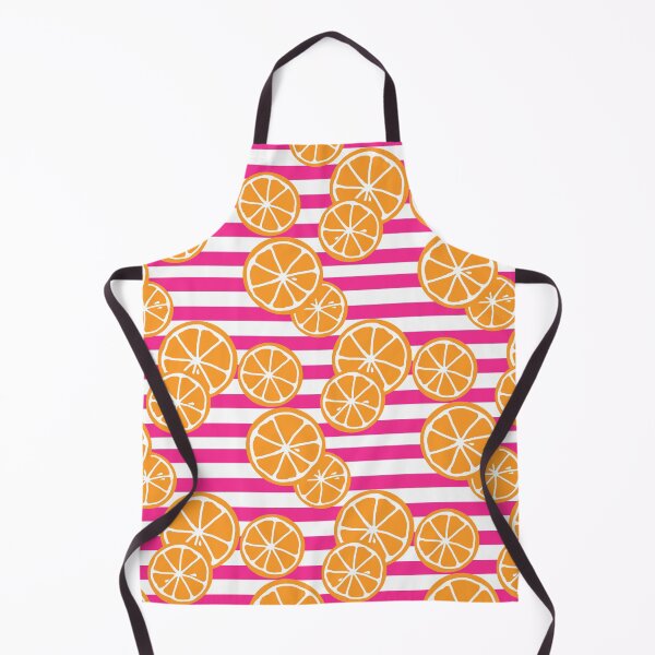 Item preview, Orange slices on pink and white stripes designed and sold by Feeling Artsy.