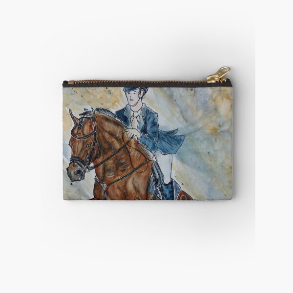 Item preview, Show jumping watercolor painting designed and sold by horseaddicted.