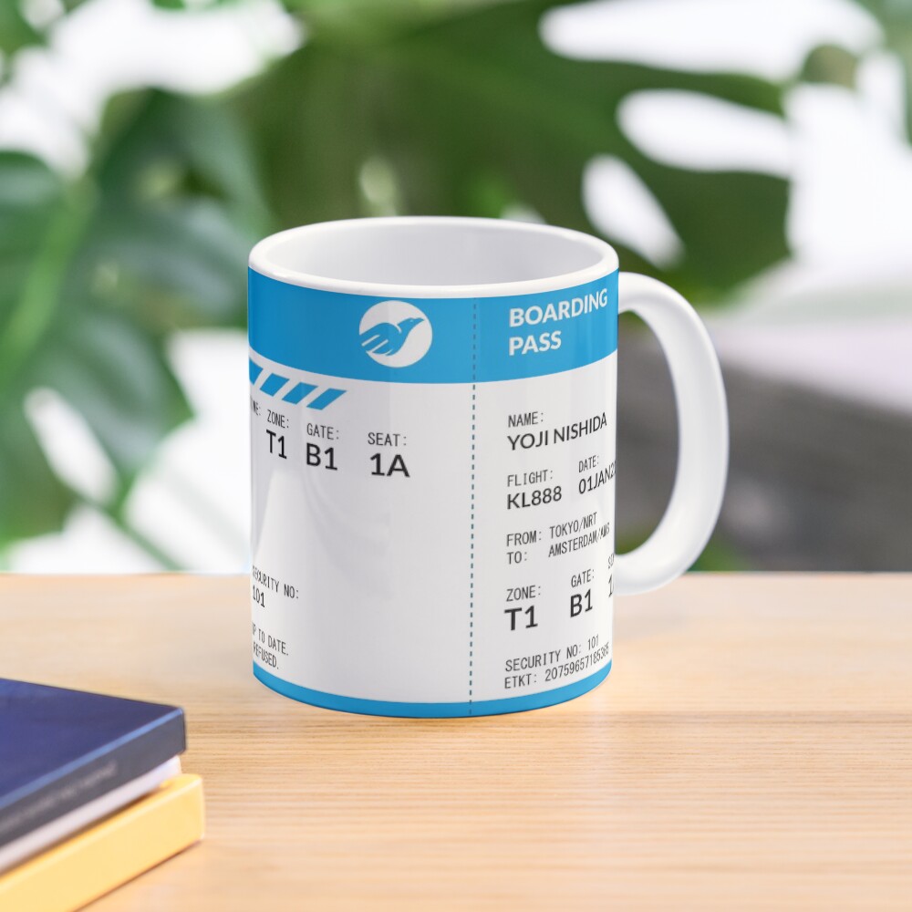 Boarding Pass 4000x1660 KL16 Coffee Mug