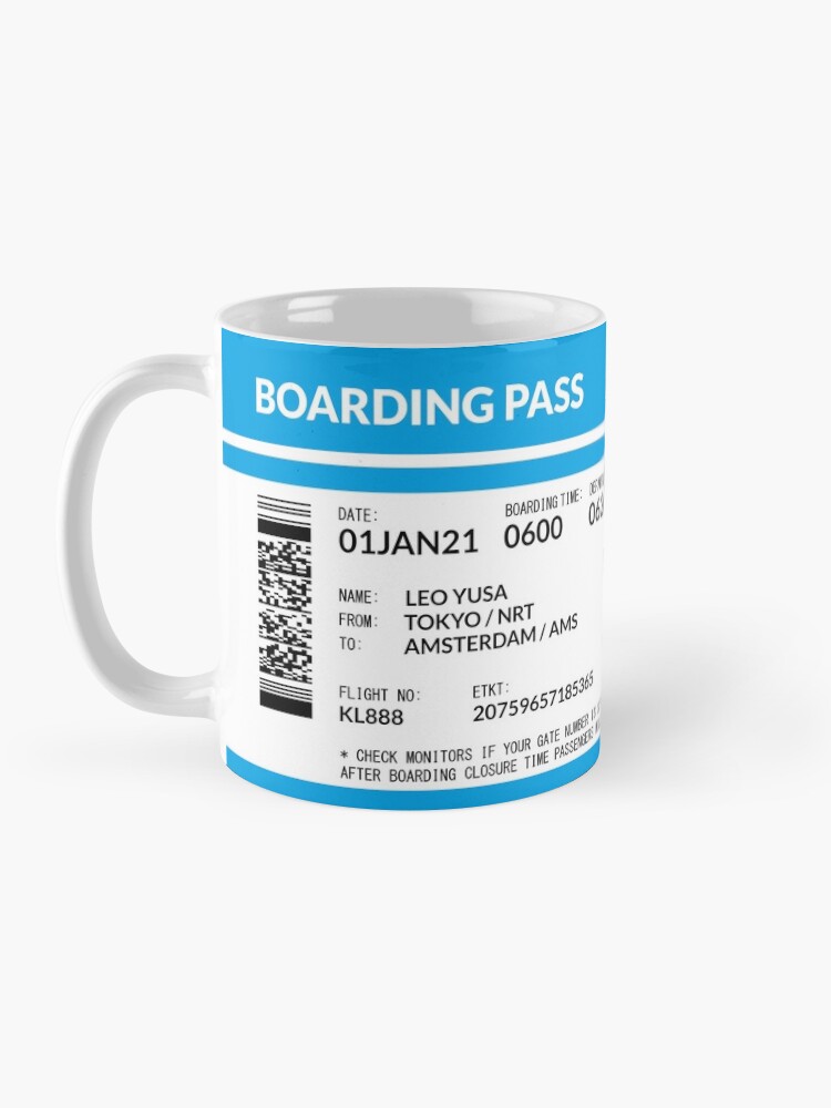 Alternate view of Boarding Pass 4000x1660 KL18 Coffee Mug