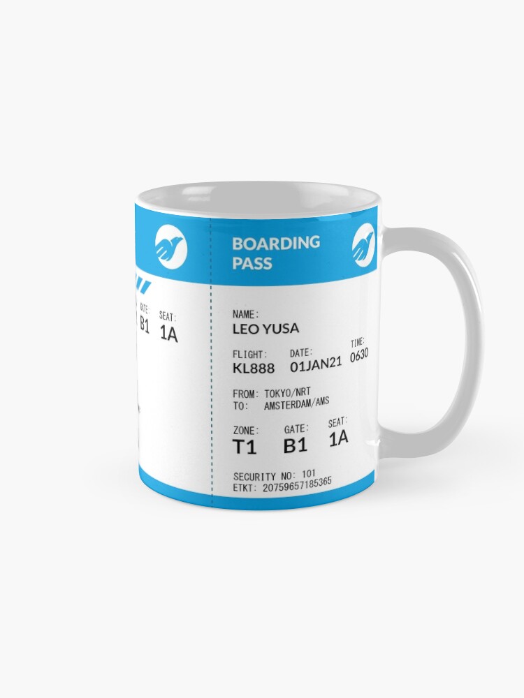 Alternate view of Boarding Pass 4000x1660 KL18 Coffee Mug