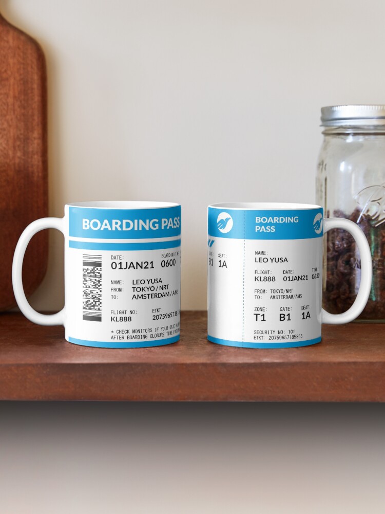Alternate view of Boarding Pass 4000x1660 KL18 Coffee Mug