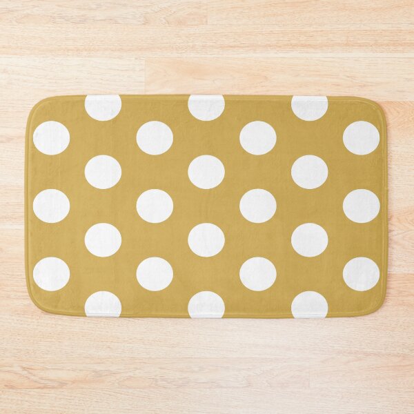 Item preview, Large WHITE & GOLD POLKA DOTS designed and sold by RachelMacht.