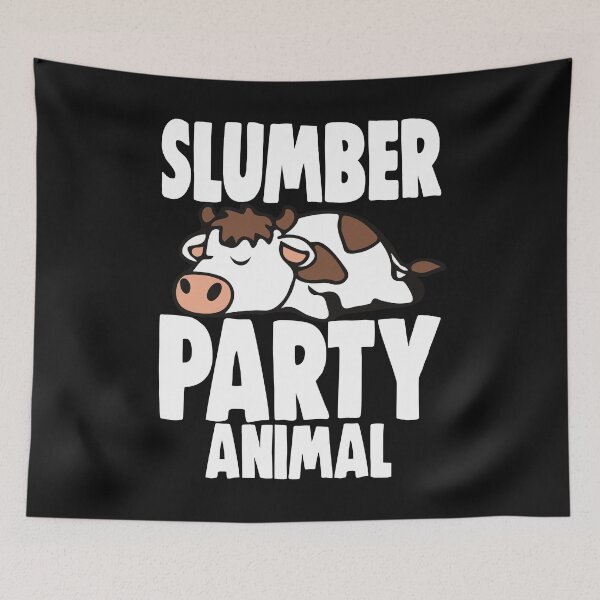 Item preview, Slumber Cow Animal Party Sleepover Pajama Girl Women designed and sold by Bendthetrend.
