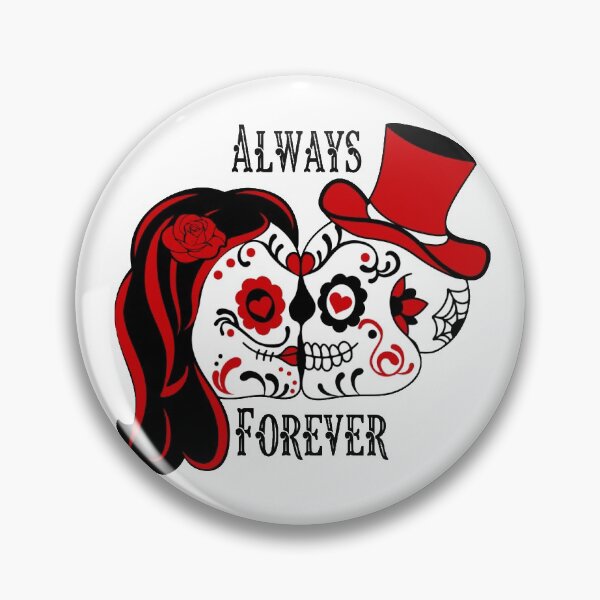 Item preview, Skull couple always and forever designed and sold by winniwinston.