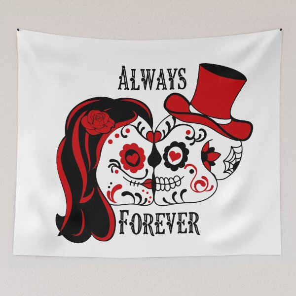 Item preview, Skull couple always and forever designed and sold by winniwinston.