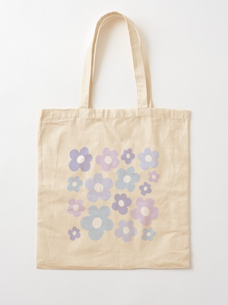 Canvas Tote Bag, Tote Bag Aesthetic, Cute Tote Bag, Floral Tote Bag Canvas,  Flower Cloth Bag, Shopping Bag, Handpainted Tote Bag Floral 