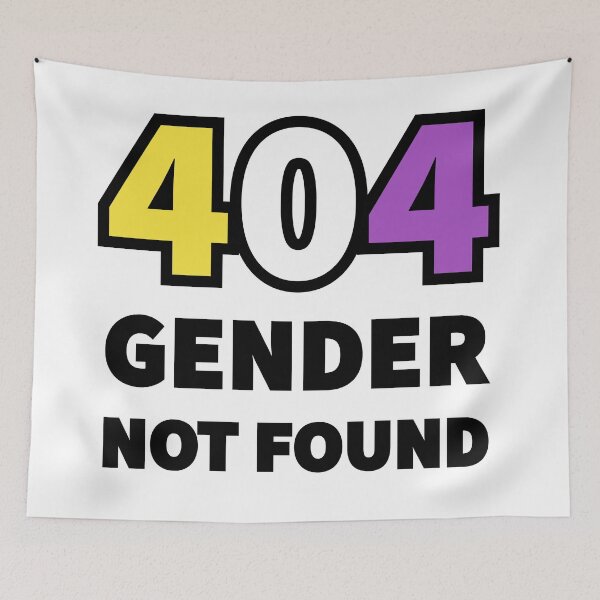 Item preview, 404 GENDER NOT FOUND (Non-Binary Colours) designed and sold by QueerShop.
