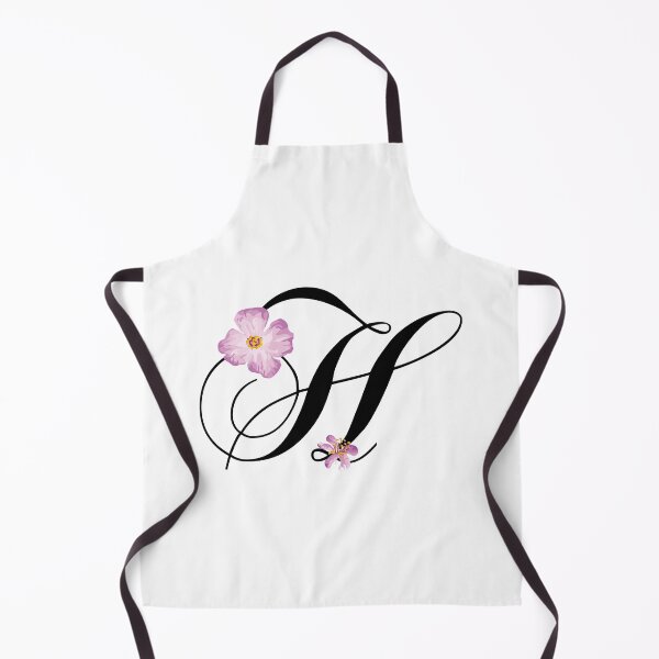 Item preview, Monogram H with Pink Flowers designed and sold by stickersworld31.