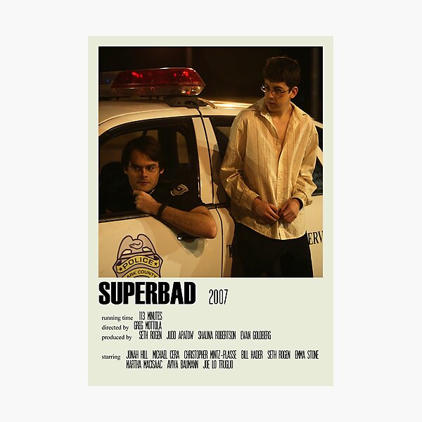Superbad Alternative Poster Art Movie Large (5) Photographic Print