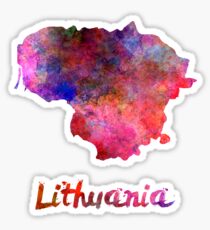 Lithuania in watercolor Sticker