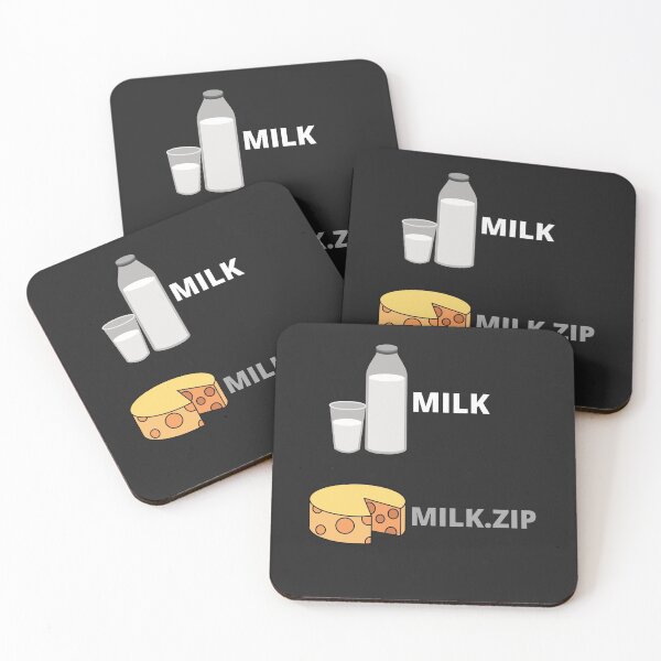 Item preview, Milk.zip - Funny Text designed and sold by BaldingSnail.