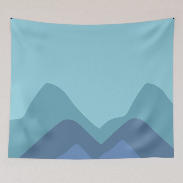 Item preview, Blue Shaded V-Shaped Mountains in Blue Sky designed and sold by ShaunSandhu.