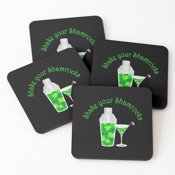 Item preview, Shake your Shamrocks Martini Shaker and Glass designed and sold by Five O'clock Shirts.