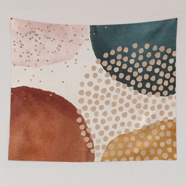 Item preview, Abstract 2 Watercolor Terracotta, Green & Blush Pink Art Print By LandSartprints designed and sold by LandSartprints.