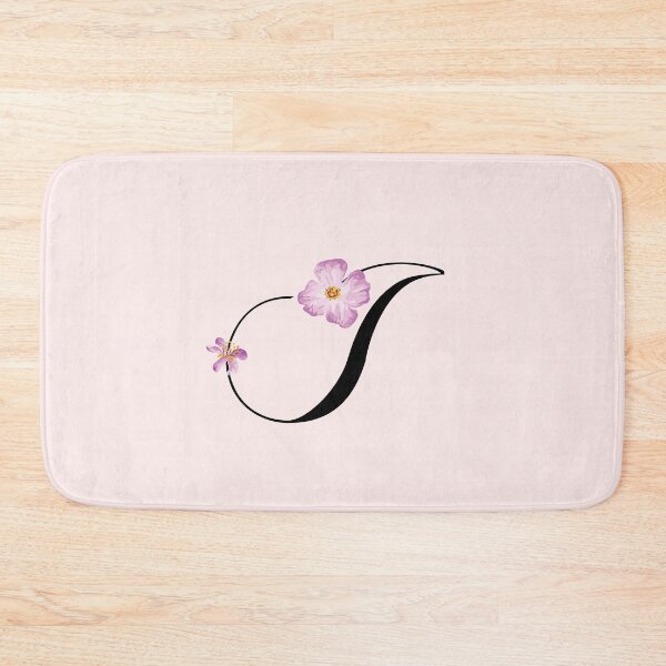 Item preview, Monogram I with Pink Flowers designed and sold by stickersworld31.