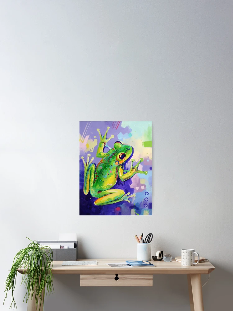 Thumbnail 2 of 3, Poster, Frog designed and sold by Sandra Trubin.