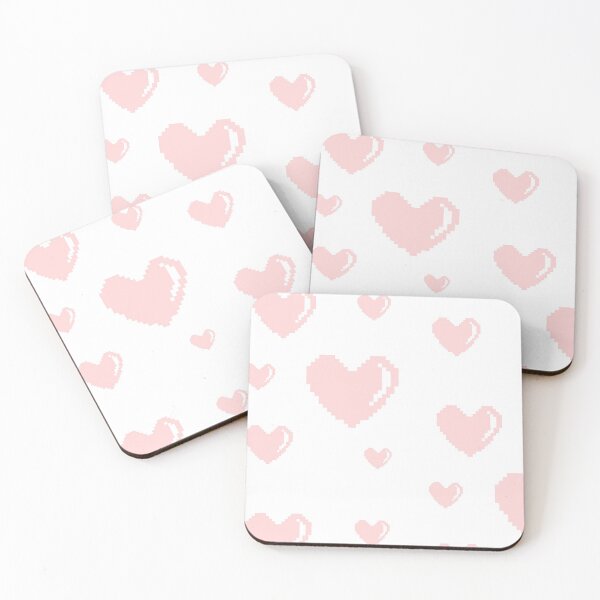 Item preview, Pixel Hearts Pink  designed and sold by littlebloom.