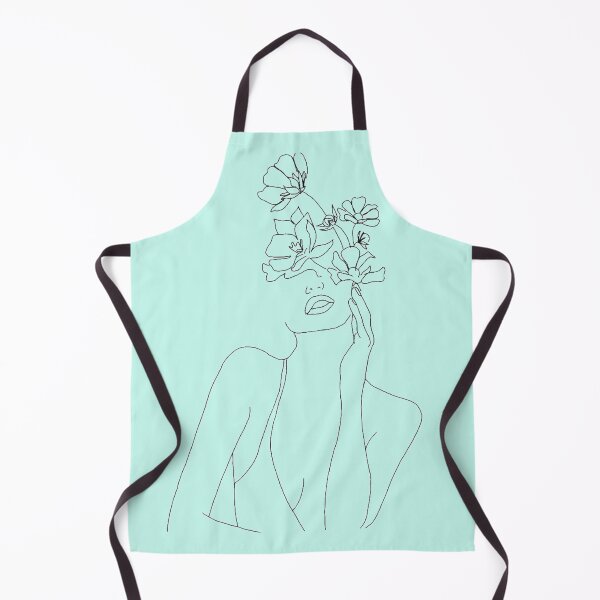 Item preview, Tumblr flower girl line drawing designed and sold by Kayla Korte.