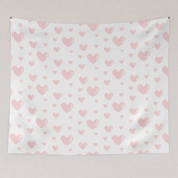 Item preview, Pixel Hearts Pink  designed and sold by littlebloom.