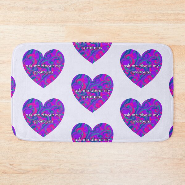 Item preview, “Ask Me About My Pronouns” Pronouns Heart  designed and sold by Mickey Kyan.