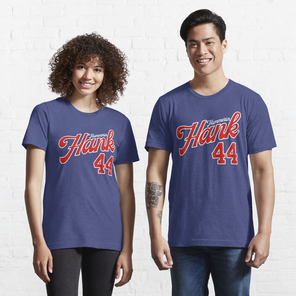 HAMMERIN HANK THE HOME RUN 755 SHIRT, OLD SCHOOL ATLANTA BASEBALL HANK  AARON SHIRT  Essential T-Shirt for Sale by ProSosh