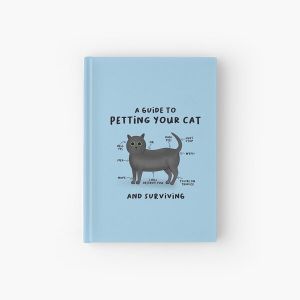 Item preview, Guide to Petting Your Cat - Funny Cat - Blue designed and sold by Kittys-Art.