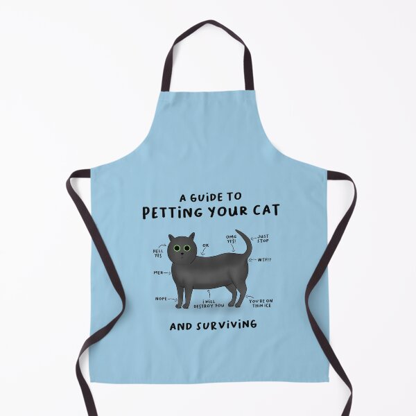 Item preview, Guide to Petting Your Cat - Funny Cat - Blue designed and sold by Kittys-Art.
