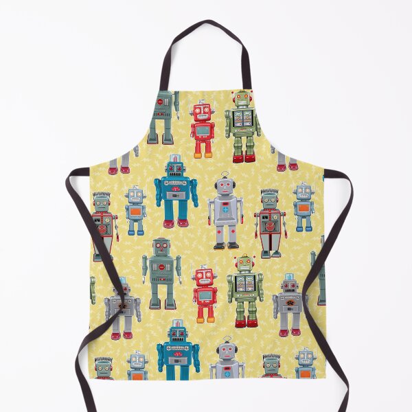 Item preview, Vintage Toy Robots in Yellow, Collectible Atomic Robot Toys designed and sold by theodoredesign.