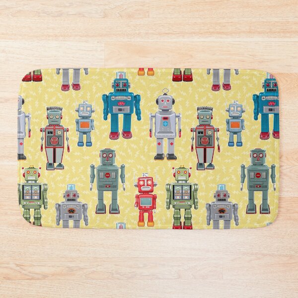 Item preview, Vintage Toy Robots in Yellow, Collectible Atomic Robot Toys designed and sold by theodoredesign.