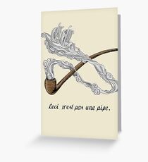 ceci n'est pas une pipe Greeting Card