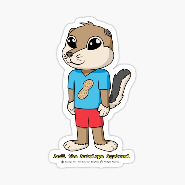 Andi the Antelope Squirrel Sticker