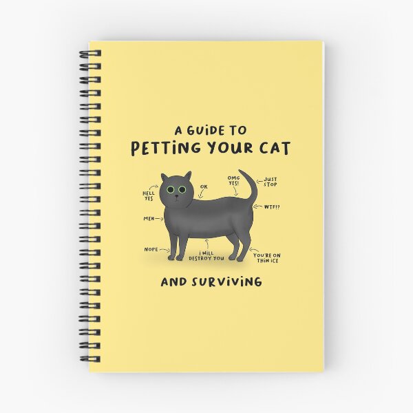 Item preview, Guide to Petting Your Cat - Funny Cat - Yellow designed and sold by Kittys-Art.