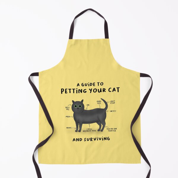 Item preview, Guide to Petting Your Cat - Funny Cat - Yellow designed and sold by Kittys-Art.
