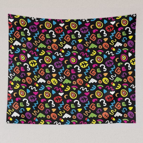 Item preview, Abstract 80s arcade carpet inspired pattern 02 designed and sold by MamSelle.