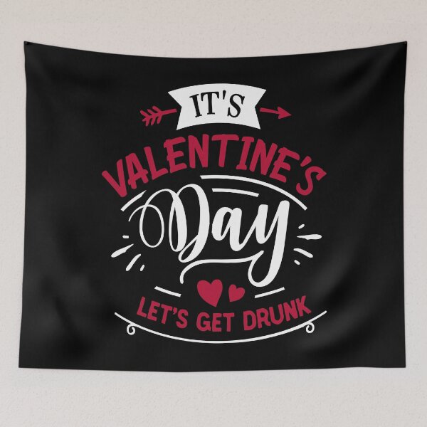 Item preview, anti valentines tshirt lets get drunk saying 2021 designed and sold by Raeolus.