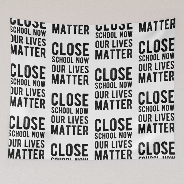 Item preview, Close School Now - Motivation Lockdown 2021 Sayings designed and sold by Scratches Tees.