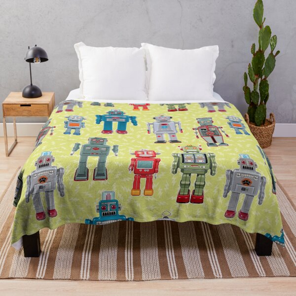 Item preview, Vintage Toy Robots, Atomic Collectible Robots on Green designed and sold by theodoredesign.