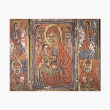 Ethiopian Orthodox Christian Icon Theotokos Art Board Print
