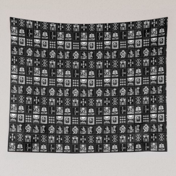 Item preview, Tarot Cards Pattern White on Black designed and sold by TejaJamilla.