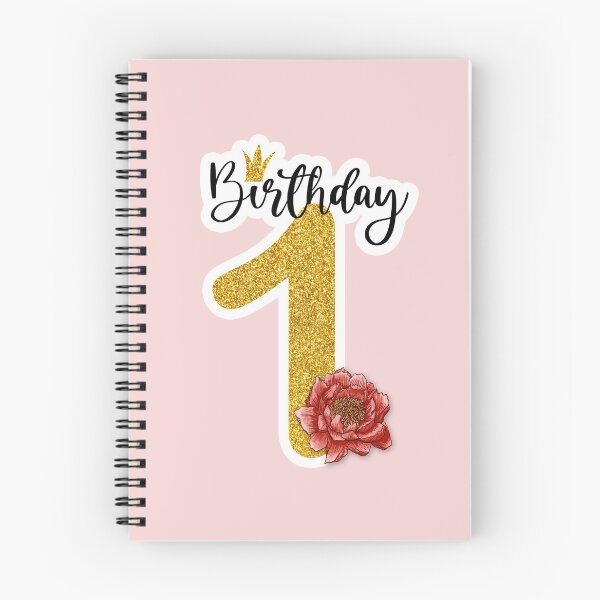 Artikelvorschau, Kopie von Goldener Glitzer mit roter Pfingstrose Rose Geburtstagskind 1 Jahr rosa entworfen und verkauft von Between Clouds.