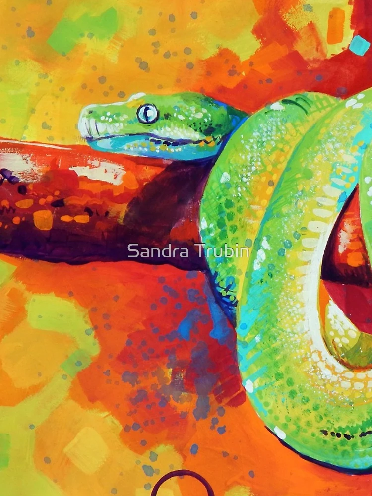 Thumbnail 4 of 4, iPhone Case, Green Python designed and sold by Sandra Trubin.