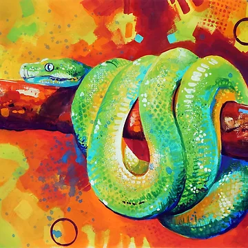 Artwork thumbnail, Green Python by Sandra Trubin